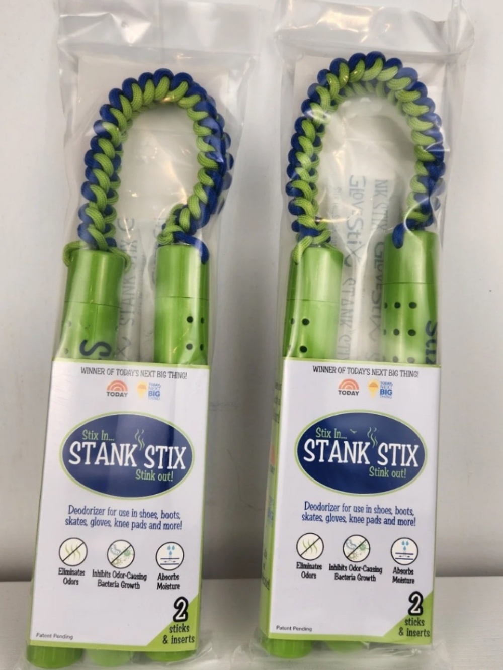 NEW Stank Stix Shoe Deodorizers Odor Removal Set of 2